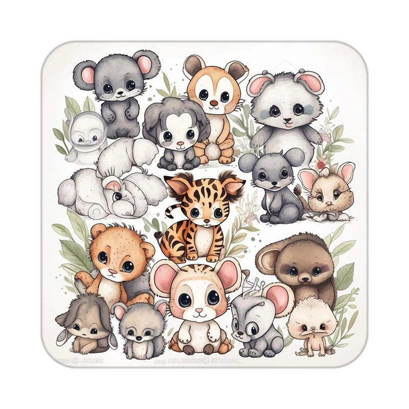 زیر لیوانی کاکتی طرح حیوانات کارتونی مدل mp28540