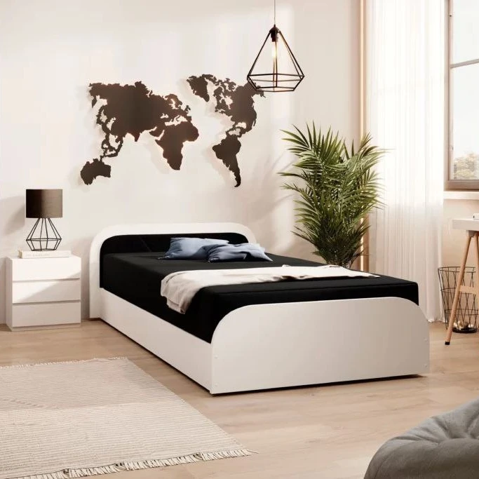 تخت خواب ام دی اف یک نفره مدلB80 سایز 200×90 سانتی متر