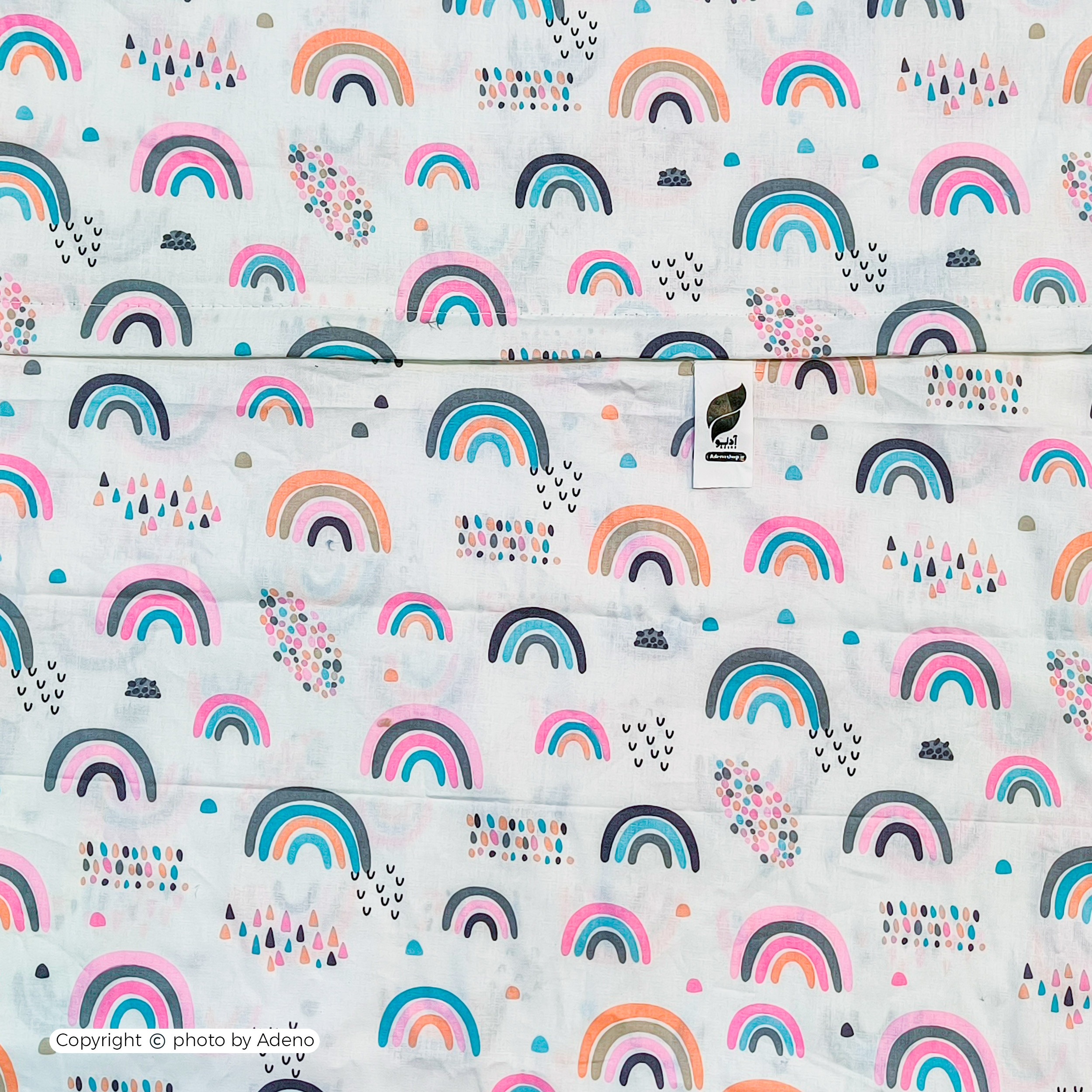 ملحفه کودک آدنو مدل رنگین کمان کد FI29 سایز 70x135 سانتی متر