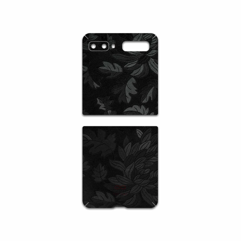 برچسب پوششی ماهوت مدل Black-Wildflower مناسب برای گوشی موبایل سامسونگ Galaxy Z Flip