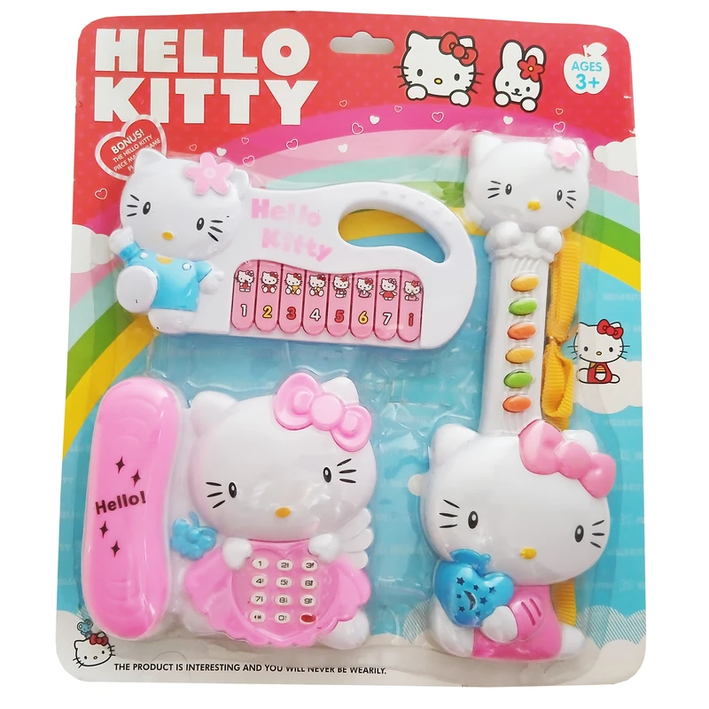 بازی آموزشی موزیکال مدل تلفن و گیتار و ارگ مجموعه 3 عددی