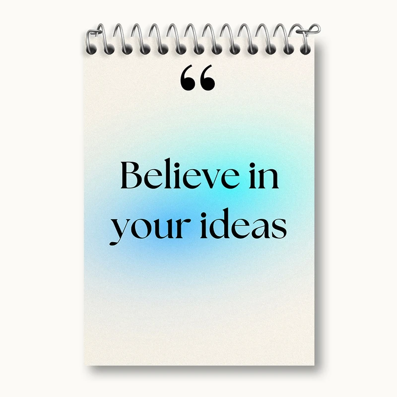 دفتر یادداشت 50 برگ خندالو طرح Believe In Your Ideas کد N2340