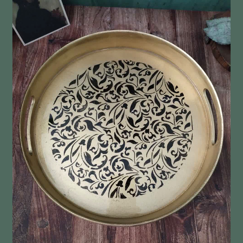 سینی دسته دار مدل گلدالاکر سایز 29*29 سانتی متر