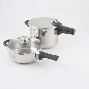 Pars Steel Three layer bottom Twin Pressure Cooker and Pot Set