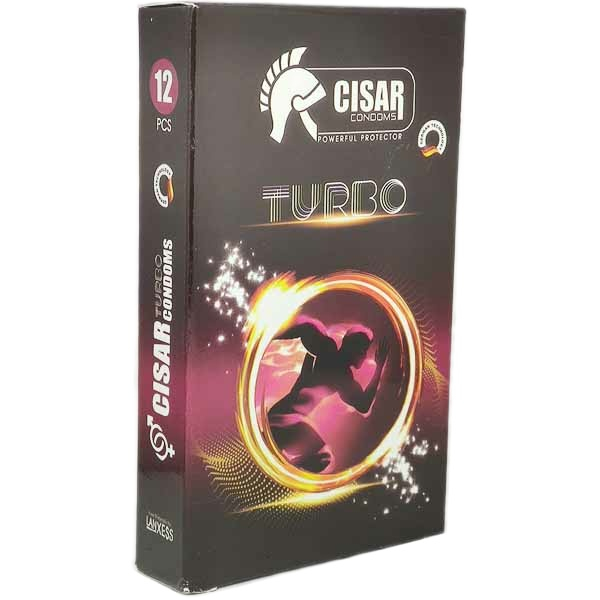 کاندوم سزار مدل TURBO بسته 12 عددی