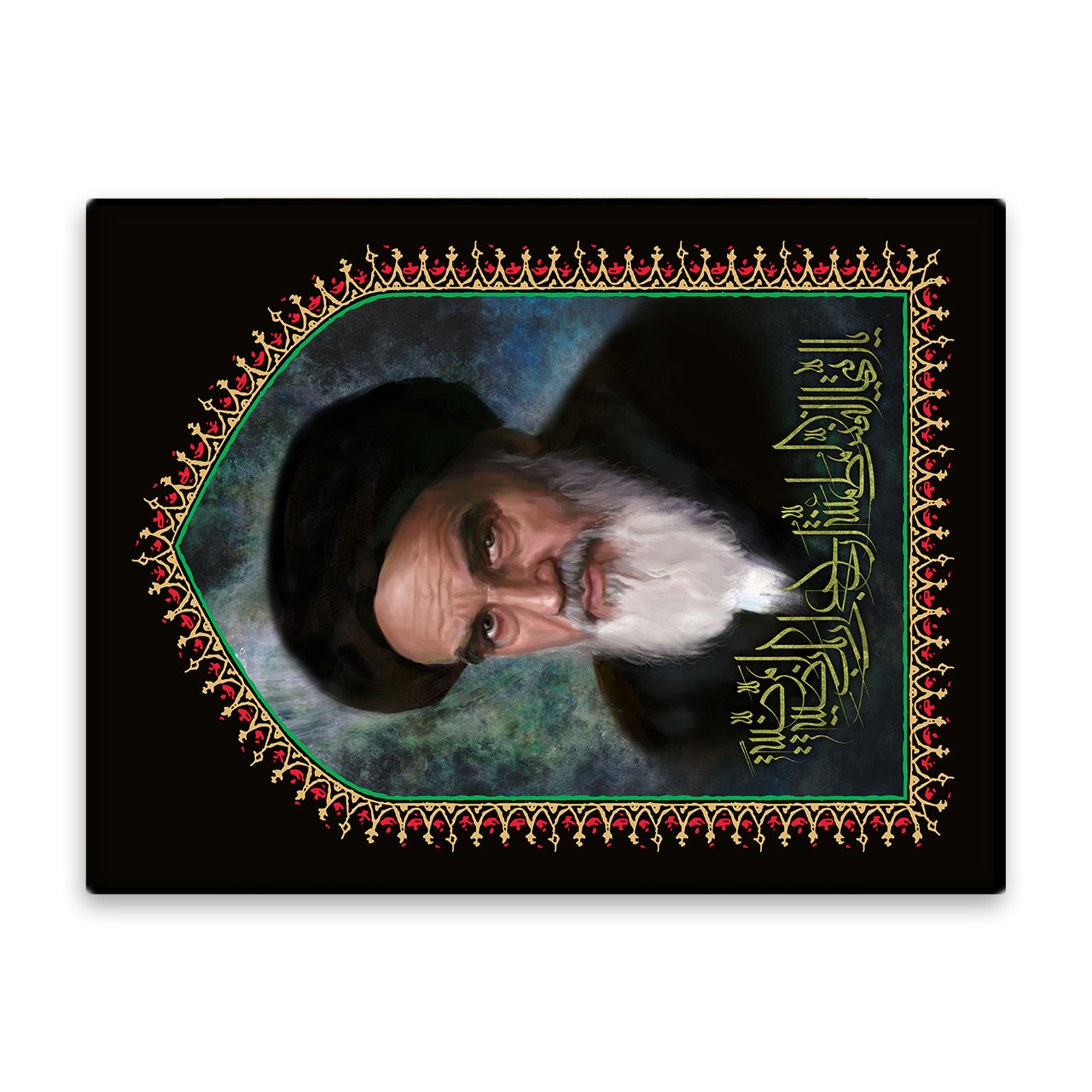 کاشی اطلس آبی طرح امام خمینی  مدل T5262