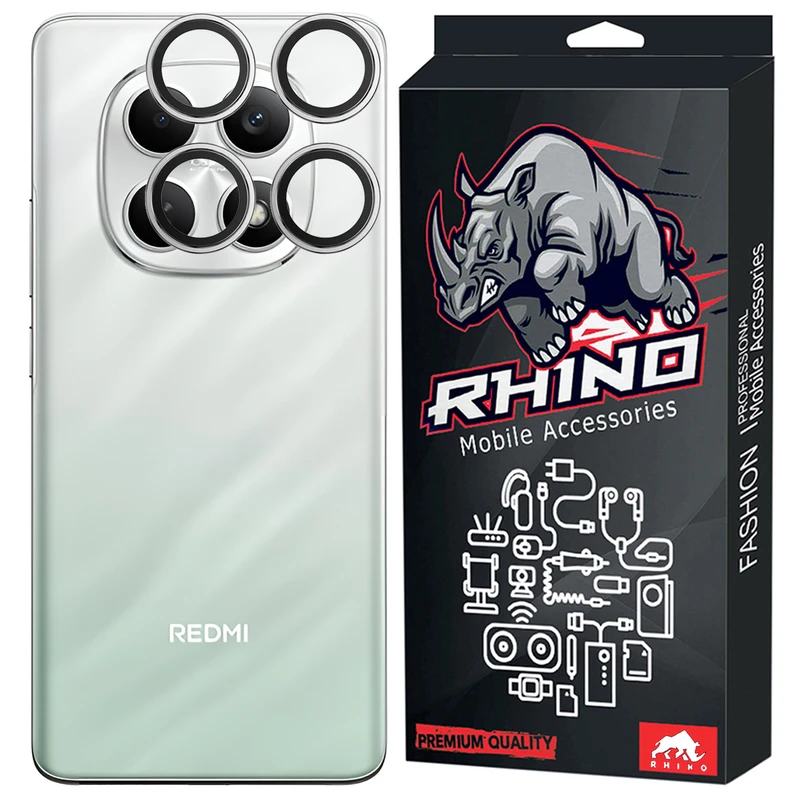 محافظ لنز دوربین شیشه‌ای راینو مدل R-Ring مناسب برای گوشی موبایل Redmi Note 15 4G