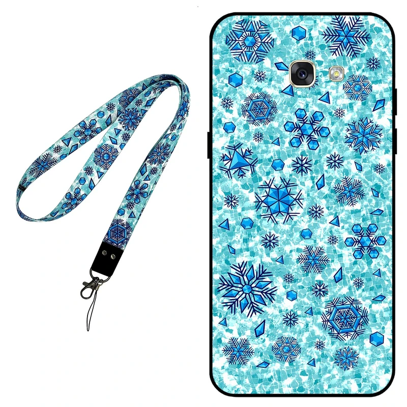 کاور مگافون طرح برف مدل 0014 مناسب برای گوشی موبایل سامسونگ Galaxy A5 2016 / A510 به همراه بند گردنی 