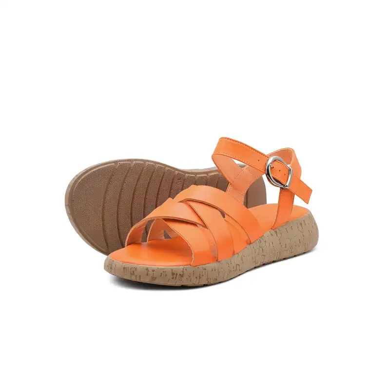 صندل زنانه بهشتیان مدل ایرن رنگ نارنجی