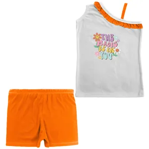 ست تاپ و شلوارک راحتی دخترانه نیل کوک مدل Roman ORN