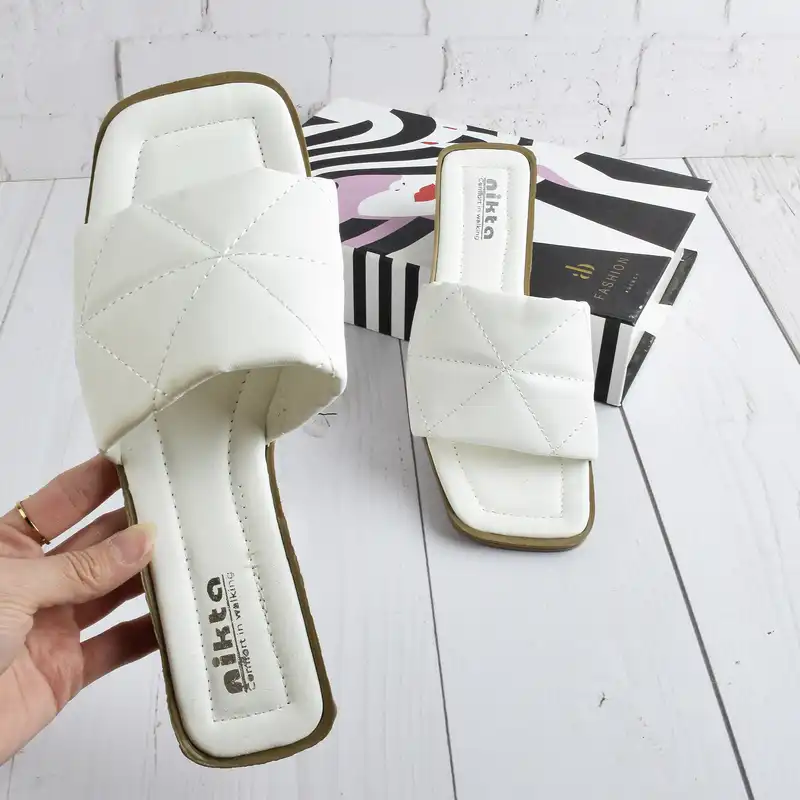 صندل زنانه نیکتا مدل دوختی لوزی کد WH.2871