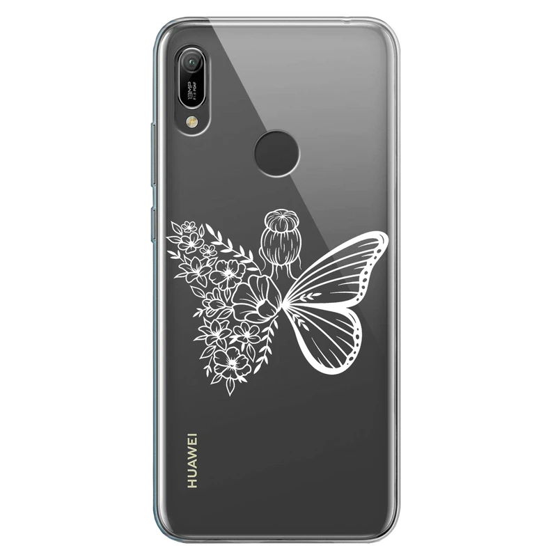 کاور مگافون طرح دختر پروانه ای مدل C53-W مناسب برای گوشی موبایل هوآوی Y6 2019 / Y6S 2019 / Y6 Prime 2019