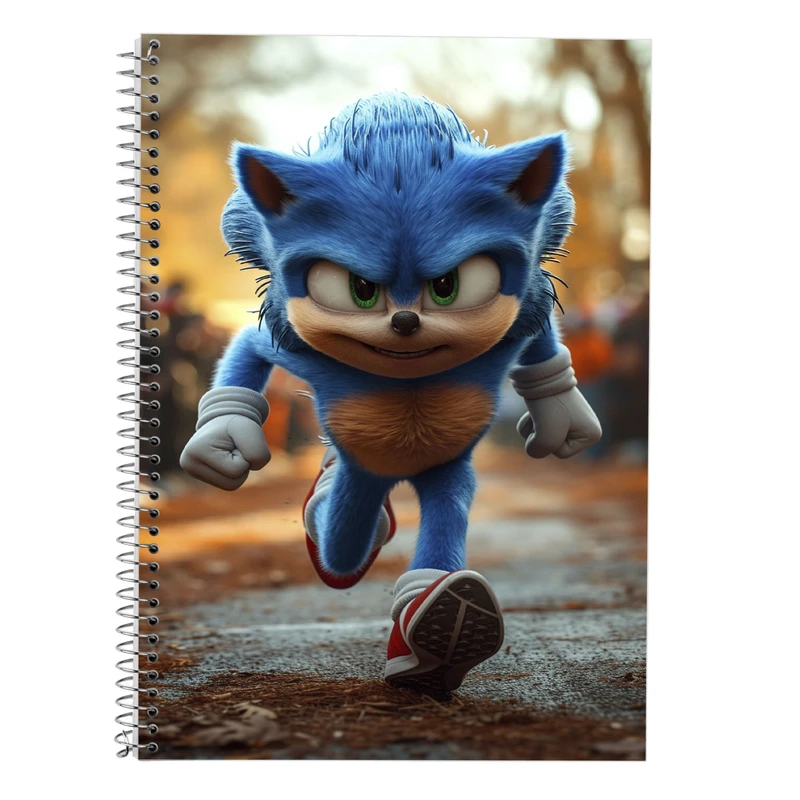 دفتر زبان 50 برگ مدوپد مدل سه خط طرح سونیک sonic کد DF13427