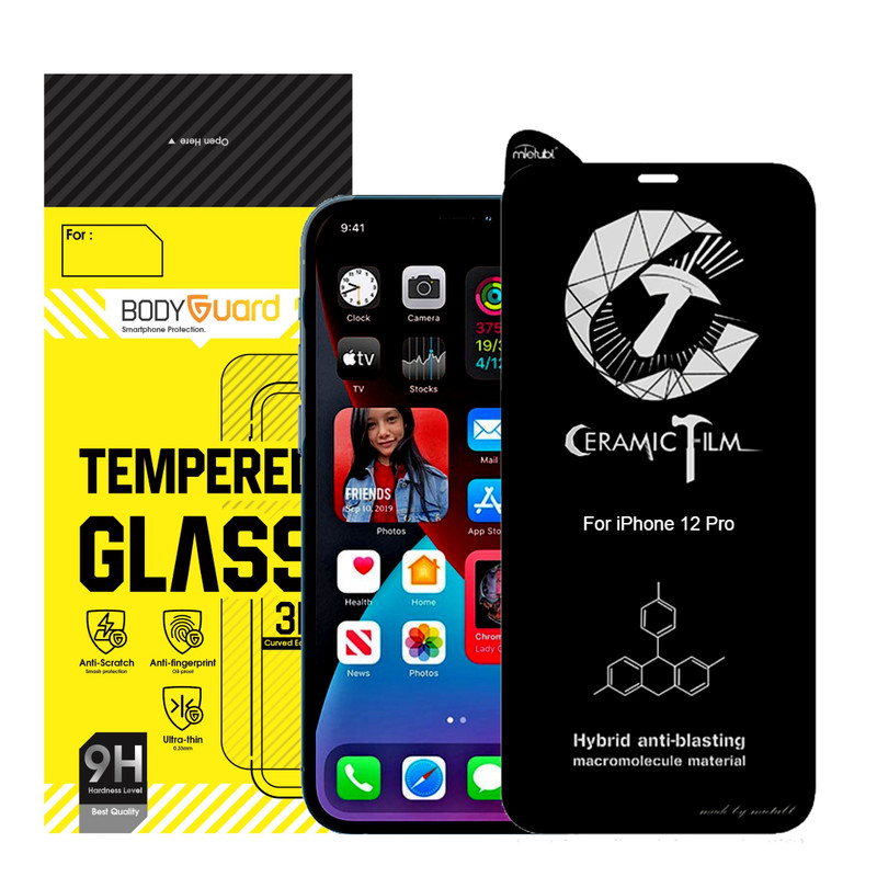 محافظ صفحه نمایش بادیگارد مدل CRMI مناسب برای گوشی موبایل اپل iPhone 12 Pro