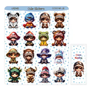 برچسب لاژید مدل اسم پدرام طرح پسرونه به همراه نشانگر کتاب