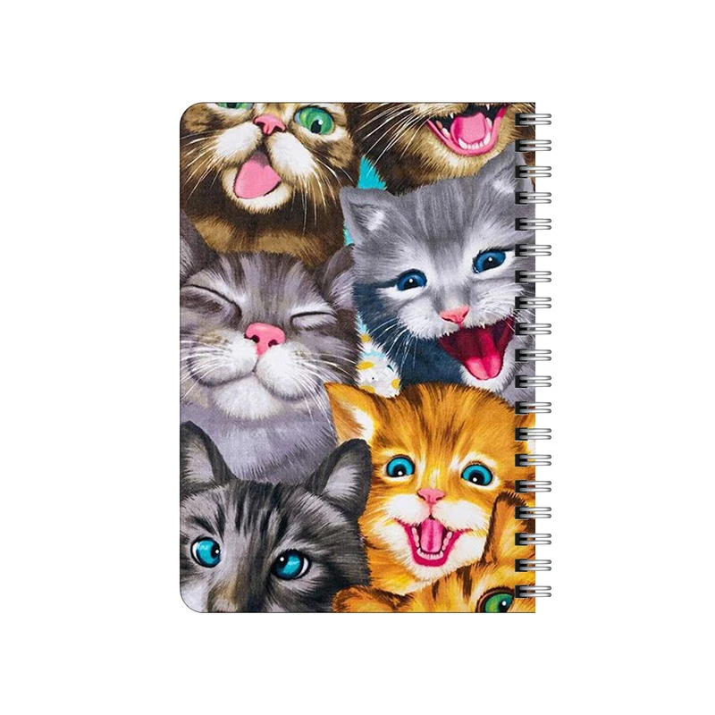دفترچه یادداشت بامبیلیپ مدل چوبی طرح گربه های خوشحال کد 4449373