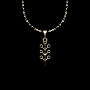 گردنبند طلا 18 عیار زنانه مدوپد مدل برگ کد L2-1-1235