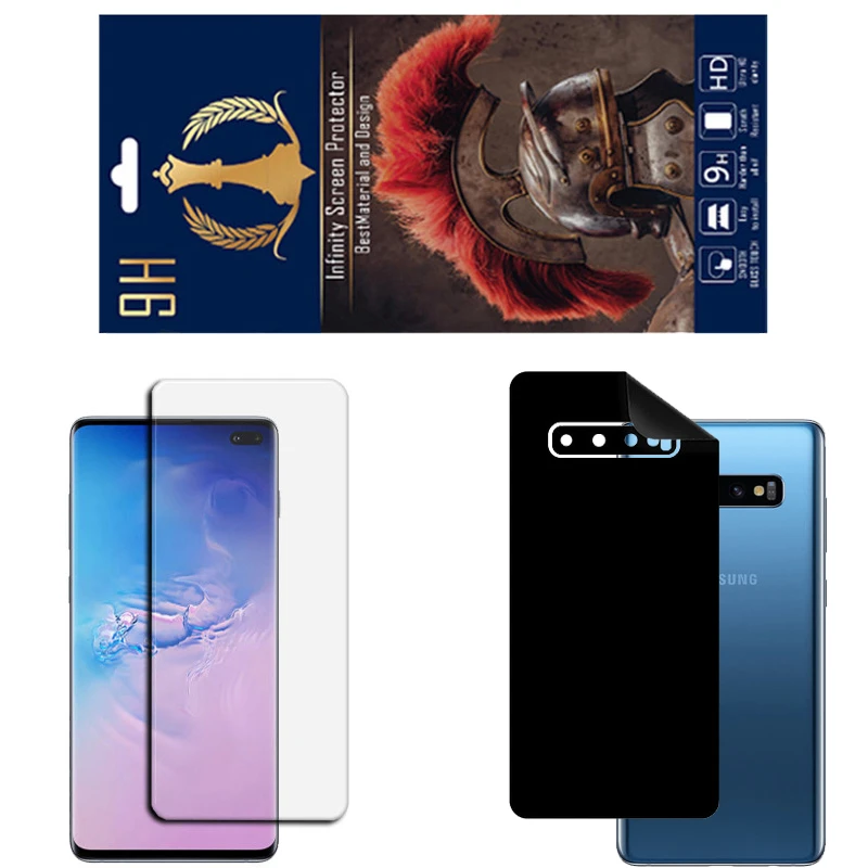 برچسب پوششی اینفینیتی مدل RG مناسب برای گوشی موبایل سامسونگ Galaxy S10 Plus به همراه محافظ صفحه نمایش