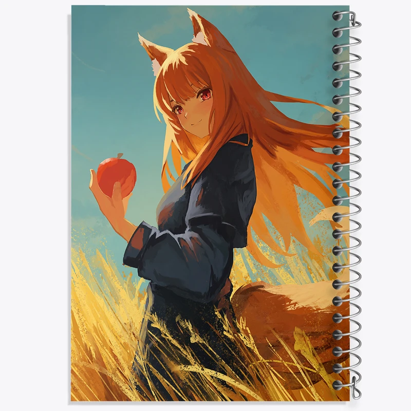 دفتر نقاشی 50 برگ خندالو طرح هولو انیمه ادویه و گرگ کد 36100