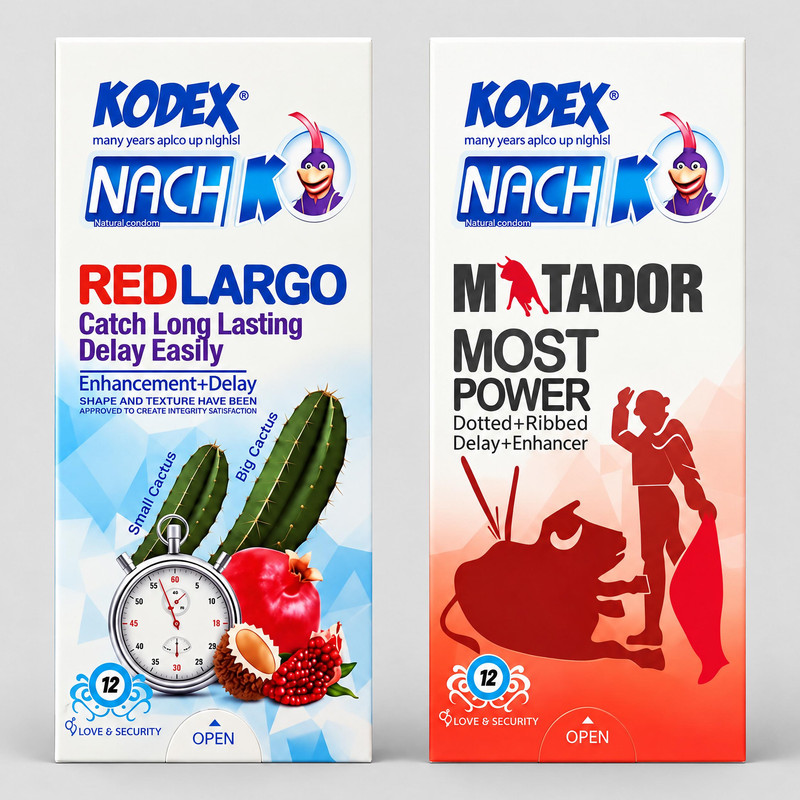 کاندوم ناچ کدکس
 مدل Matador بسته 12 عددی به همراه کاندوم مدل Red largo