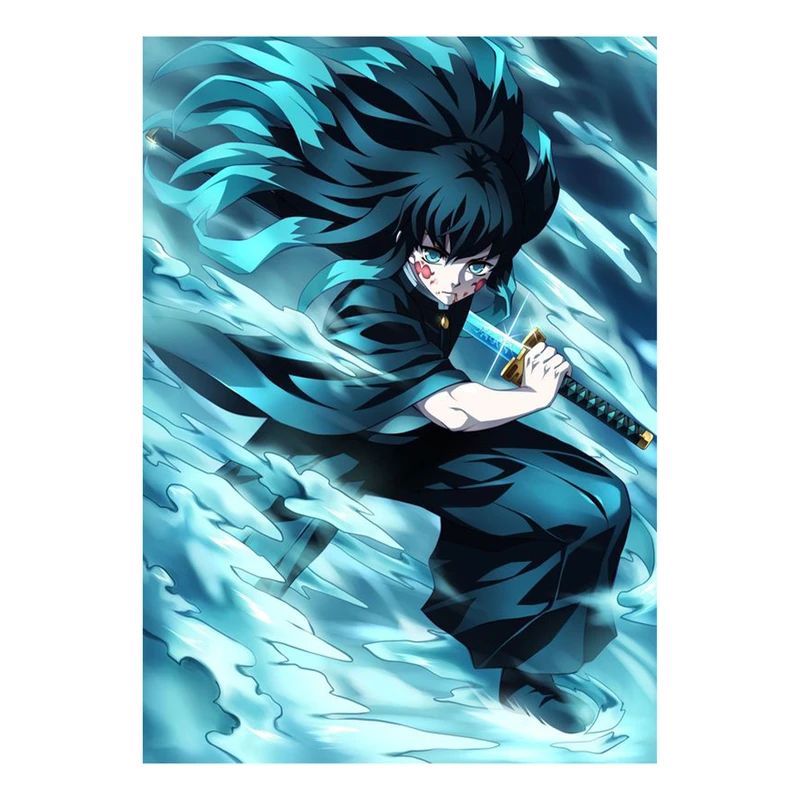 استیکر لپ تاپ و موبایل مدل انیمه طرح شیطان کش مویچیرو توکیتو demon slayer Muichiro Tokito کد 377