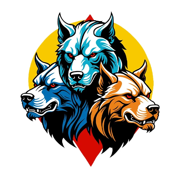  استیکر پارچه و لباس پاد آفرین طرح گرگ کد 5216