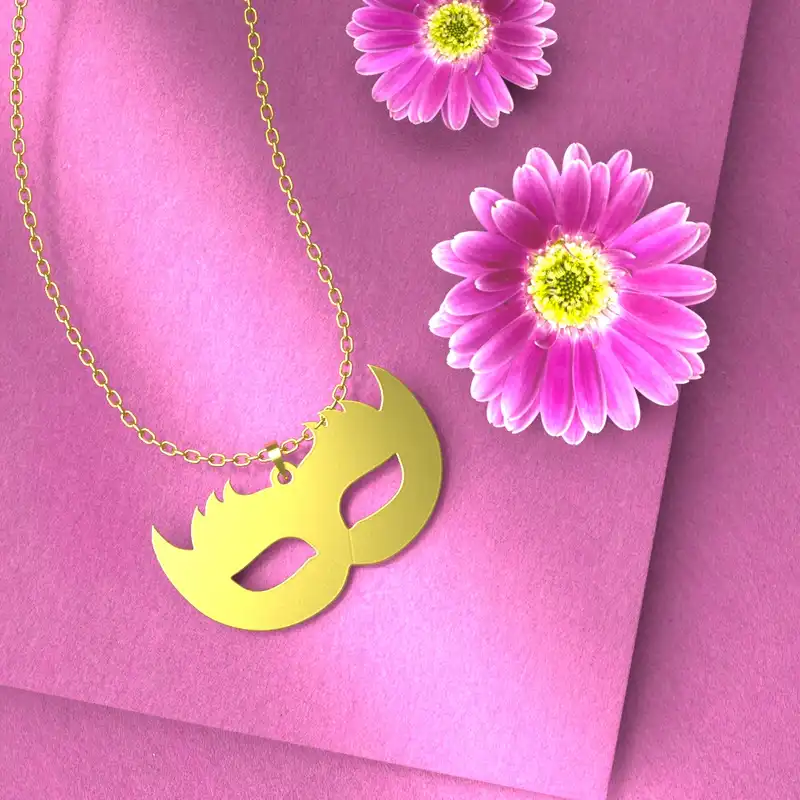 گردنبند طلا 18 عیار زنانه مدوپد مدل هالووین کد G3-1-1193