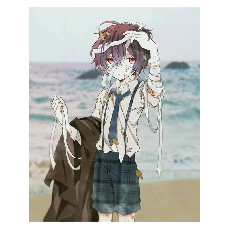 استیکر لپ تاپ و موبایل مدل انیمه طرح سگ‌های ولگرد بانگو اوسامو دازای Bungo Stray Dogs Osamu dazai کد 360