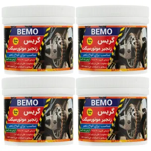 گریس زنجیر موتور سیکلت بمو مدل PLUS2 حجم 250 میلی لیتر بسته 4 عددی