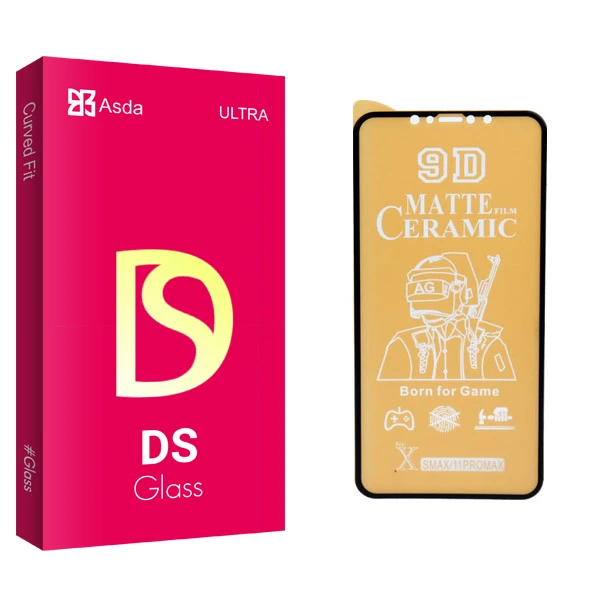 محافظ صفحه نمایش سرامیکی مات آسدا مدل DS glass مناسب برای گوشی موبایل اپل iphone 11 Pro Max/ XS Max