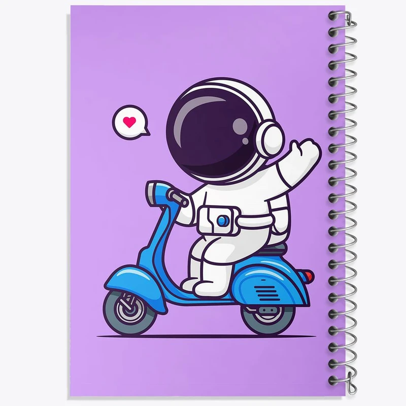 دفتر ژورنال نویسی 50 برگ خندالو مدل نقطه ای طرح فضانورد کد 25081