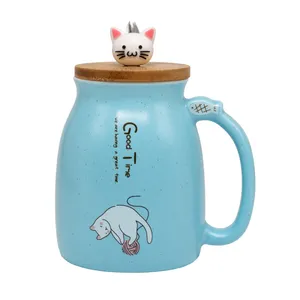 ماگ طرح گربه درب دار