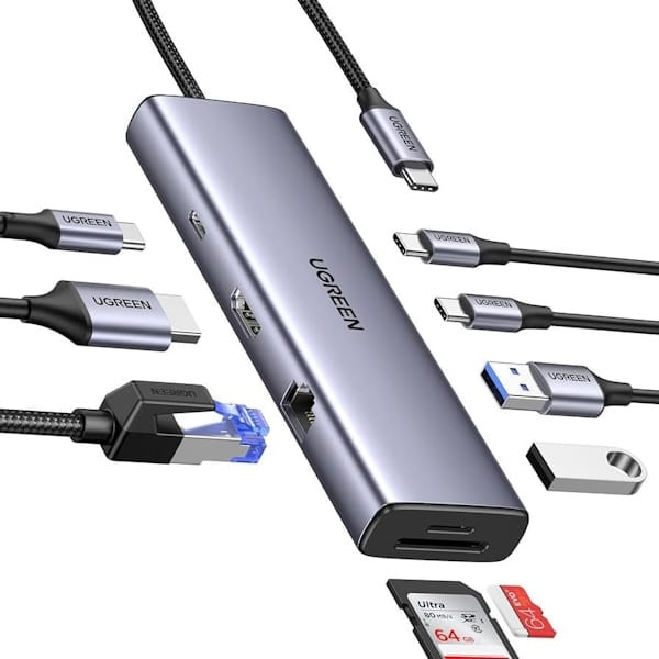 هاب ۹ پورت USB-C یوگرین مدل CM498-15600