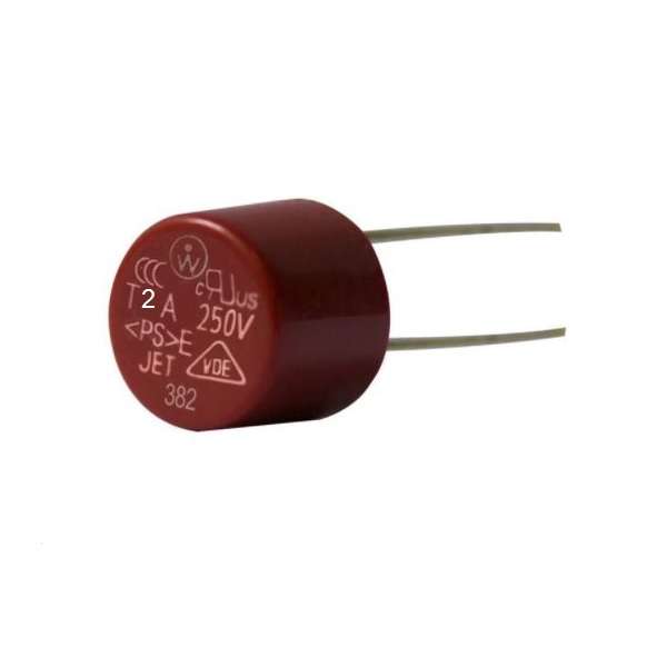  فیوز مدل استوانه ای TF382-250V-2A بسته 5 عددی