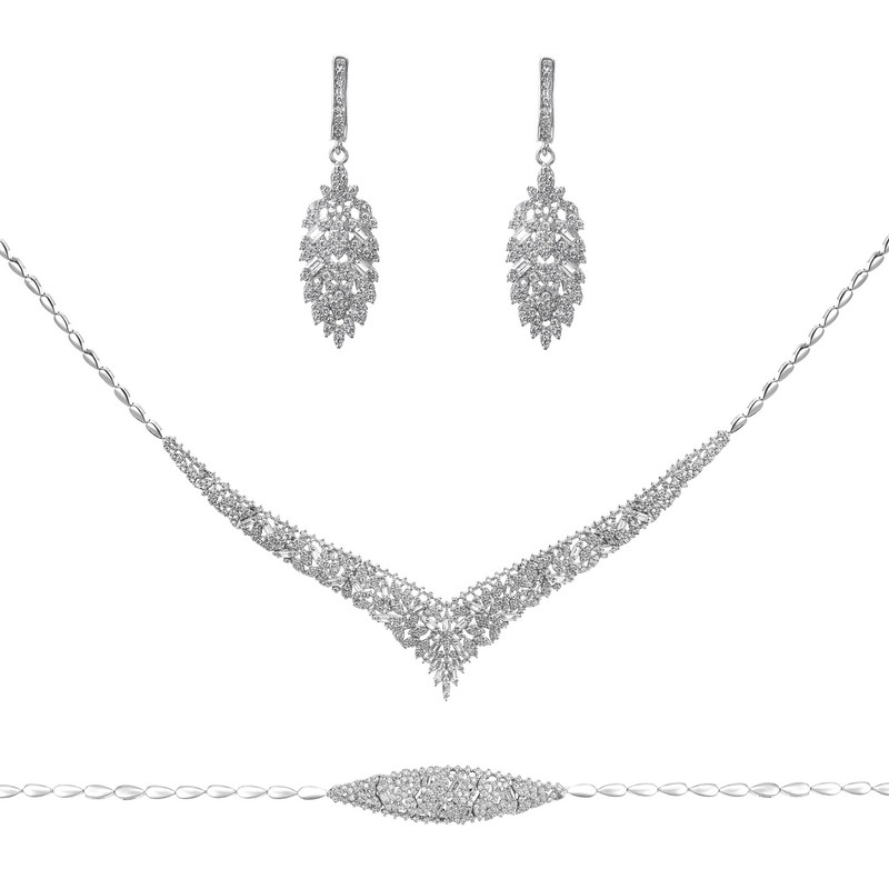 نیم ست نقره زنانه مدل SI E20