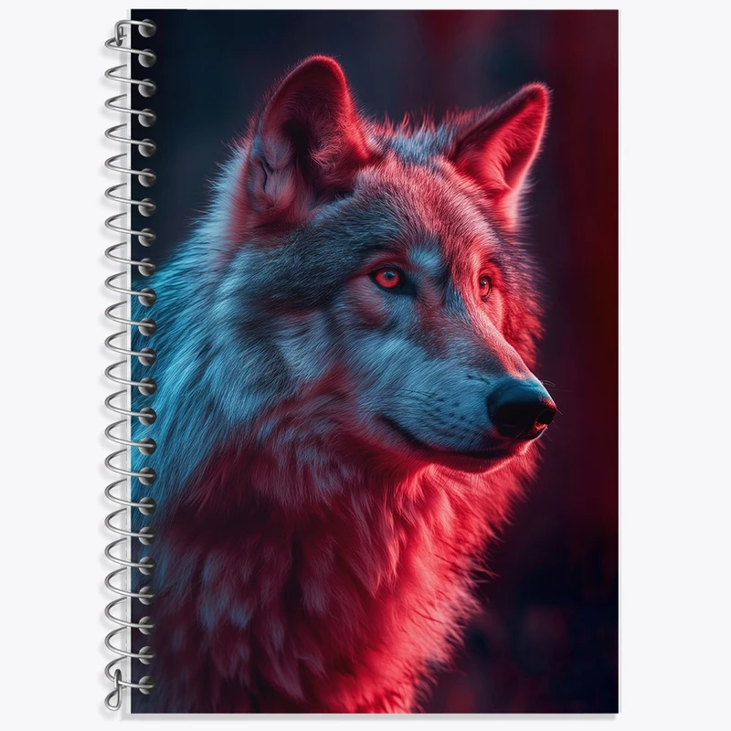 دفتر زبان 50 برگ خندالو مدل سه خط طرح گرگ کد F1208