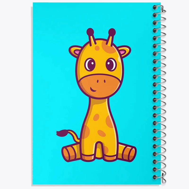 دفتر مشق 100 برگ خندالو طرح حیوانات بامزه زرافه کد 25419