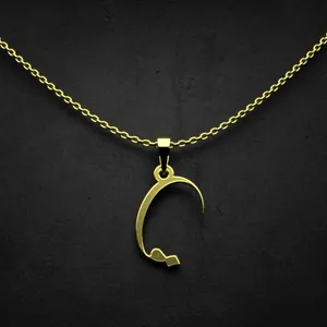 گردنبند طلا 18 عیار زنانه مدوپد مدل حرف ف کد I3-1-1803