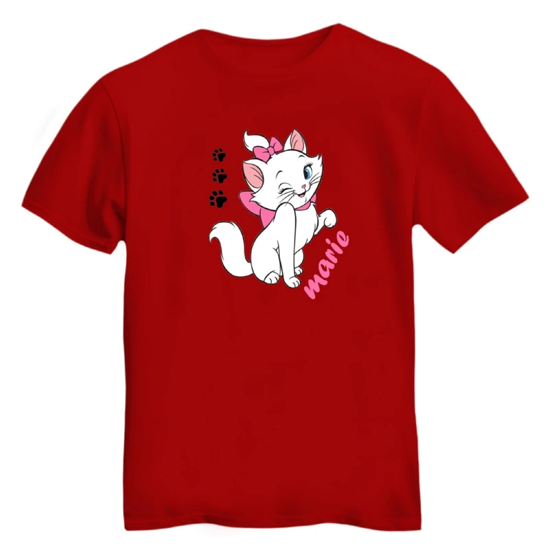 تی شرت آستین کوتاه زنانه مدل گربه کد ۷