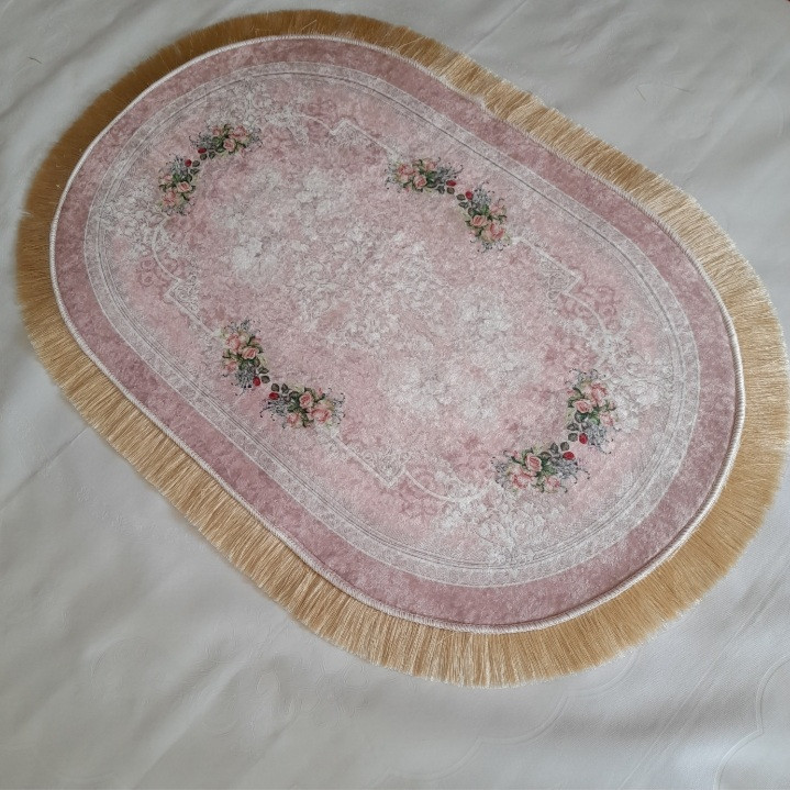 فرش پارچه ای مدل بیضی کد W 1