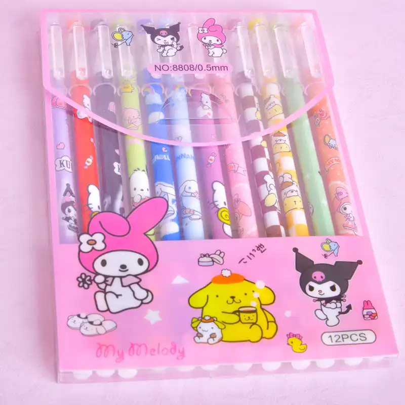 روان نویس مدل رنگی طرح کرومی و ملودی بسته 12 عددی