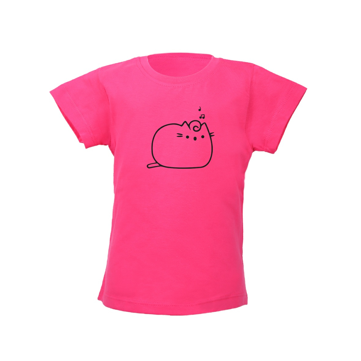 تی شرت آستین کوتاه دخترانه مدل گربه کد sr-1