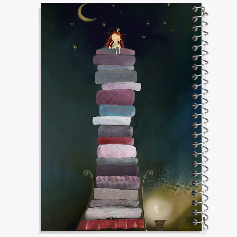 دفتر نقاشی 50 برگ خندالو طرح دختر و خواب کد F8199