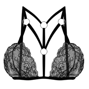 سوتین زنانه بدون فنر مدل هارنس دار گیپور کد 280