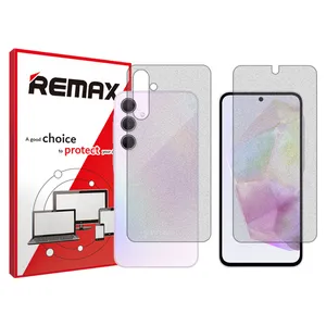 Remix matte screenprotector HyMTT model suitable for Samsung Galaxy A35 mobile phones along with the back of the phone