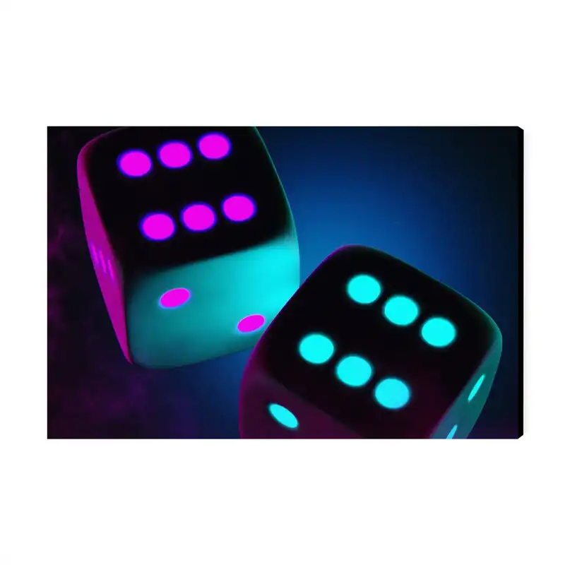 تابلو شاسی عرش مدل فانتزی تاس شبرنگ کد As2012