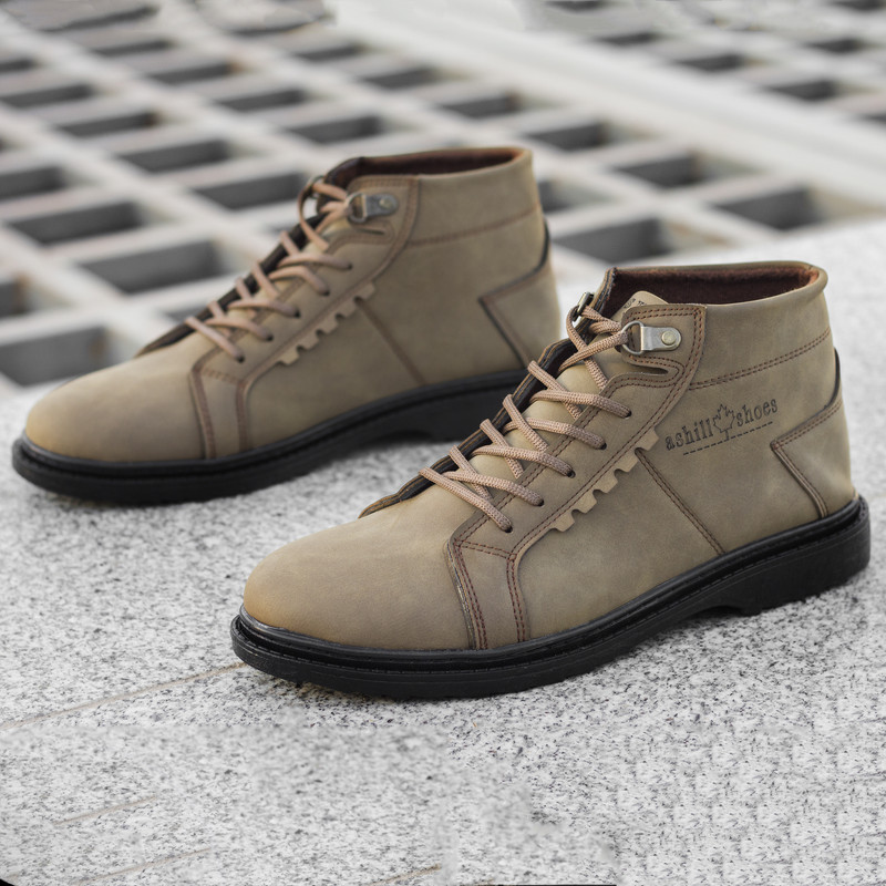 نیم بوت مردانه مدل شیک گام رنگ کرم