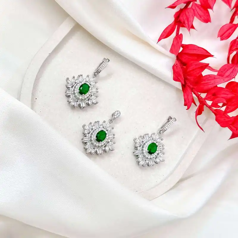 نیم ست نقره زنانه مدل BARF102