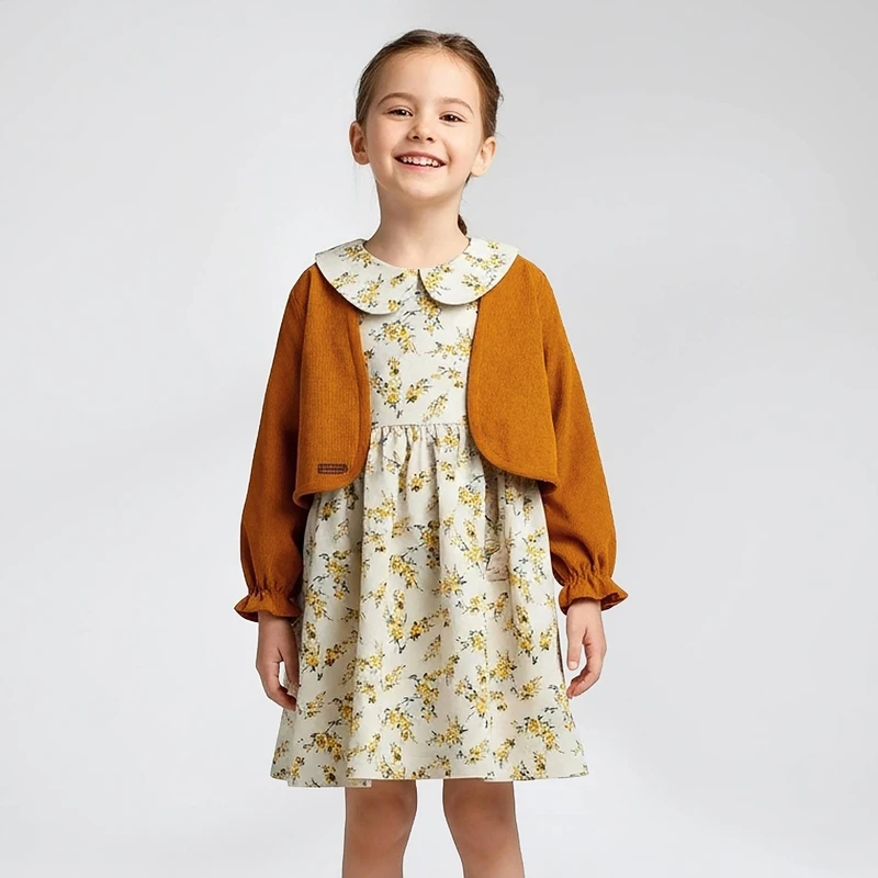 سارافون دخترانه مدل شکوفه بهاری