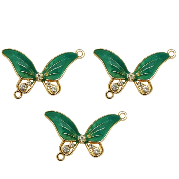 آویز گردنبند دخترانه مدل پروانه زیبا کد 26-1 بسته 3 عددی